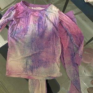 Little Sleepies purple tie dye pajamas, size 2T